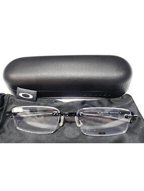 Oakley OX3113-0153 Thirteen Black Rectangle Eyeglasses 53-18 133 Case Pouch